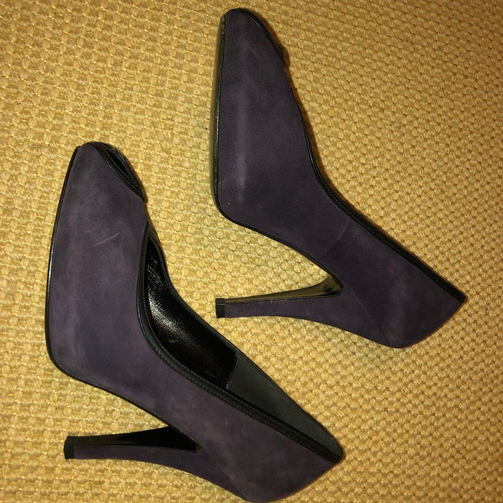 Delman purple suede heels - Picture 4 of 8